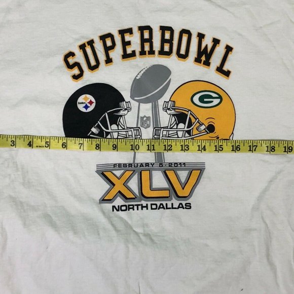 NFL Super Bowl XLV Shirt 45 Packers Steelers - Picture 6 of 6